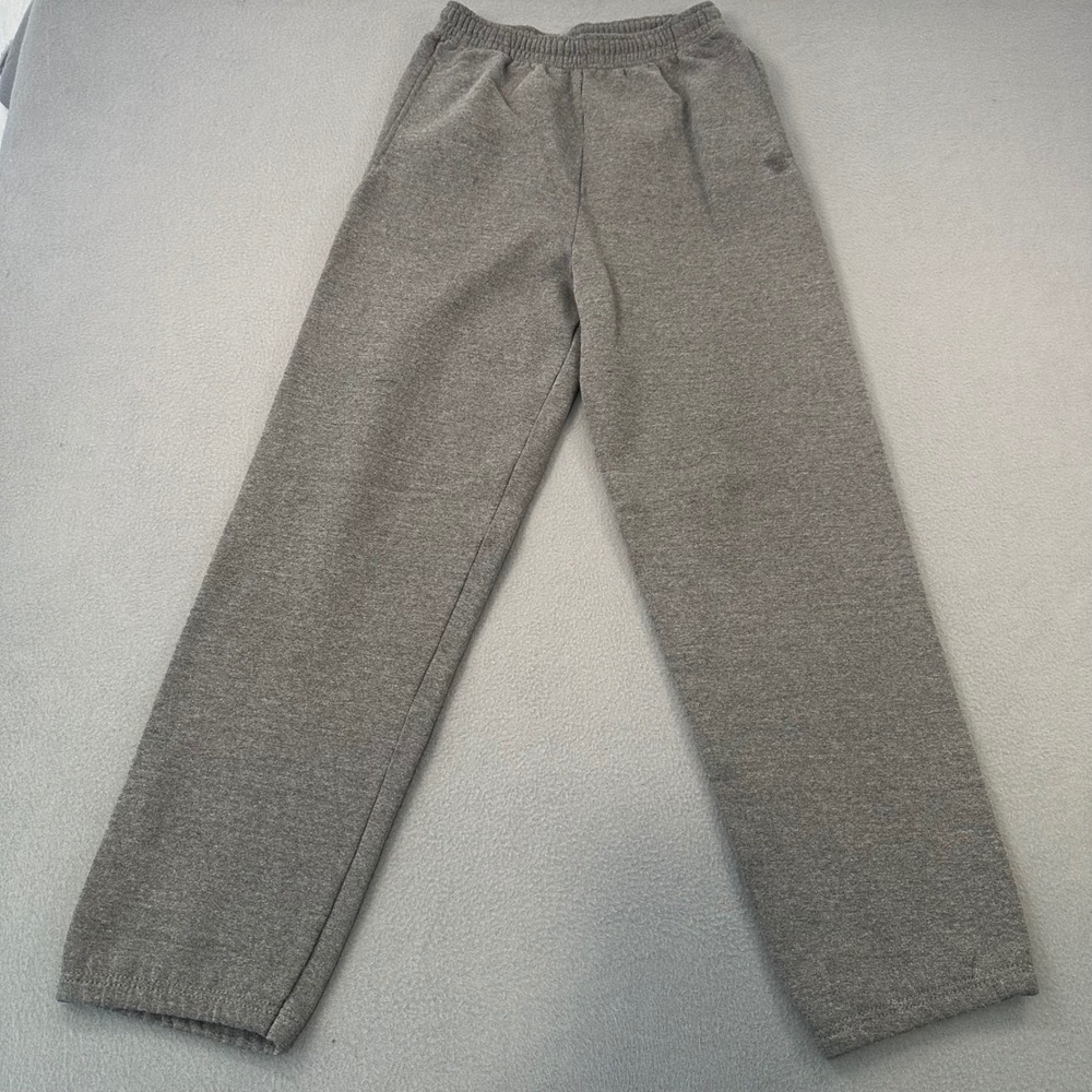 Wilson Mens Medium Gray Fleece Sweatpants Straight Leg Elastic Waist Pockets